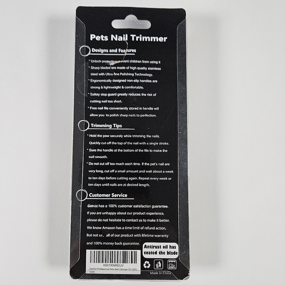 Gonicc Pet Nail Clipper and Trimmer Stainless Steel Built In File - Picture 2 of 4